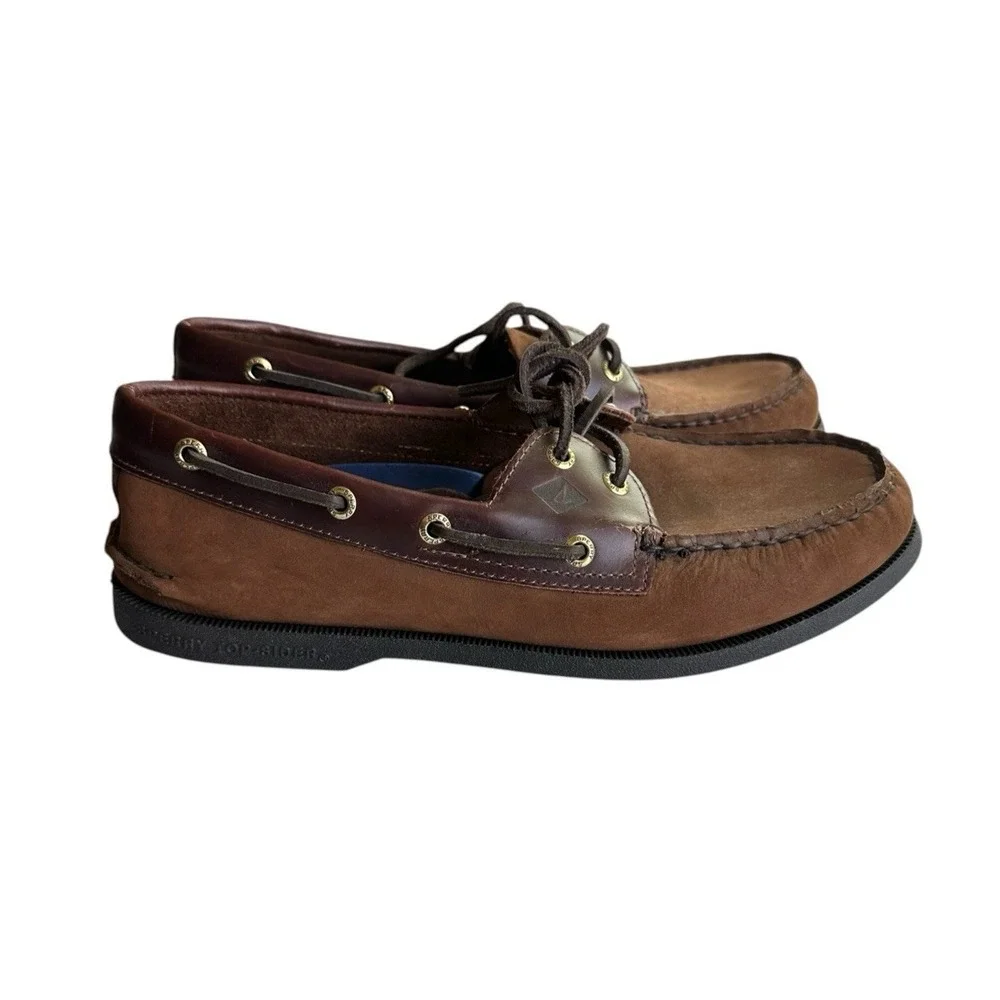 Sperry Top-Sider Original 2-Eye Plush Boat Shoe Brown 0195412 Men's 8.5W
